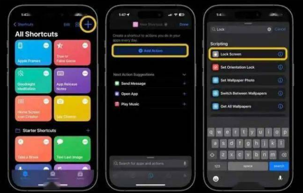 和平镇苹果14锁屏维修店分享iPhone14升级iOS16.4后如何创建锁屏快捷方式 